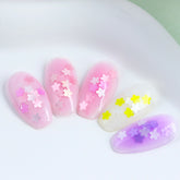 Pastel Flower Nail Glitters - 6 Grids